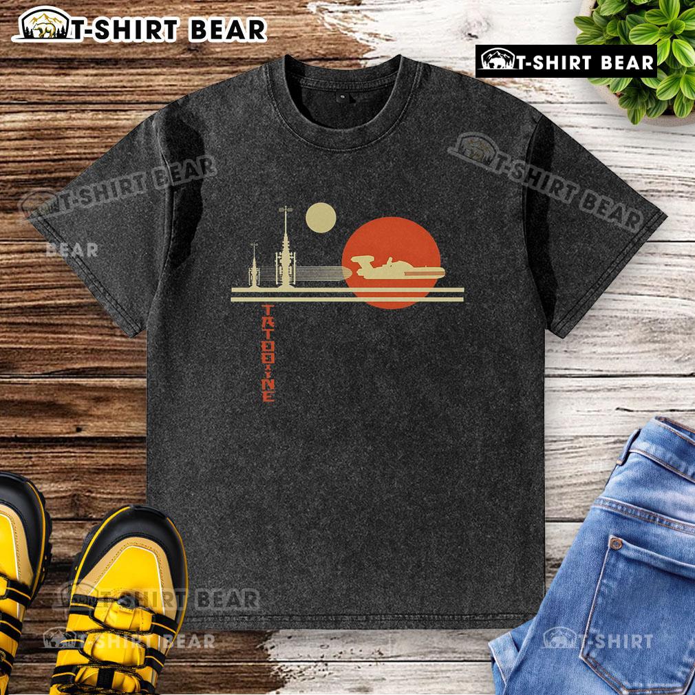 Premium A Night On Tatooine washed t-shirt featuring a vibrant design inspired by the Star Wars universe.