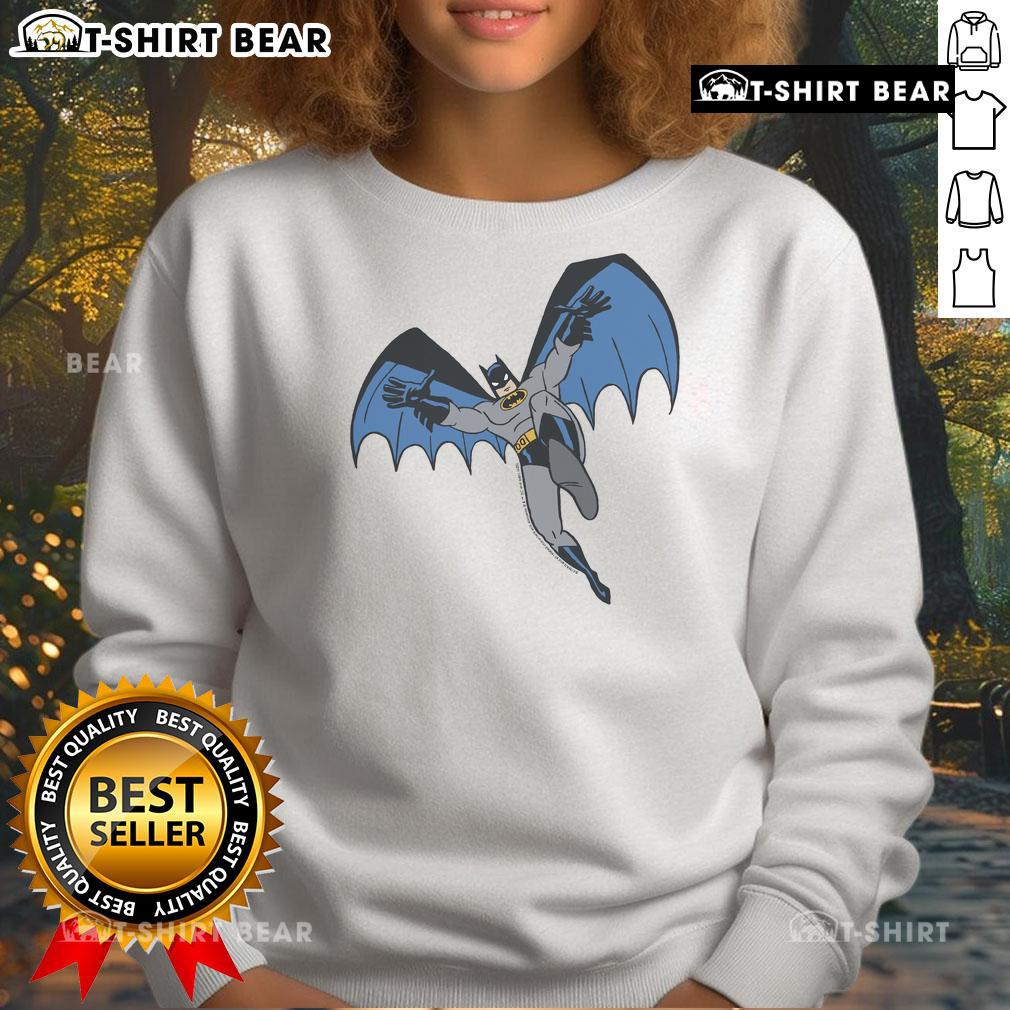 Alt Text: Premium Batman character sweatshirt featuring a bold logo, designed for fans seeking stylish superhero apparel.