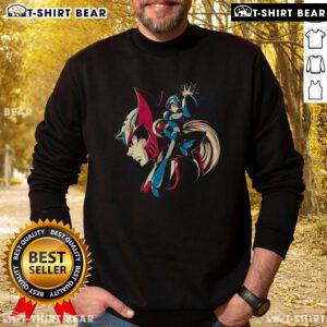 Alt Text: Premium Brothers In Arm Cannons Mega Man Zero Sweatshirt featuring vibrant graphics and a comfortable fit for gamers.