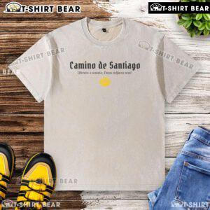 Premium Camino de Santiago trekking t-shirt featuring the Way of St. James design, perfect for pilgrims and adventurers.