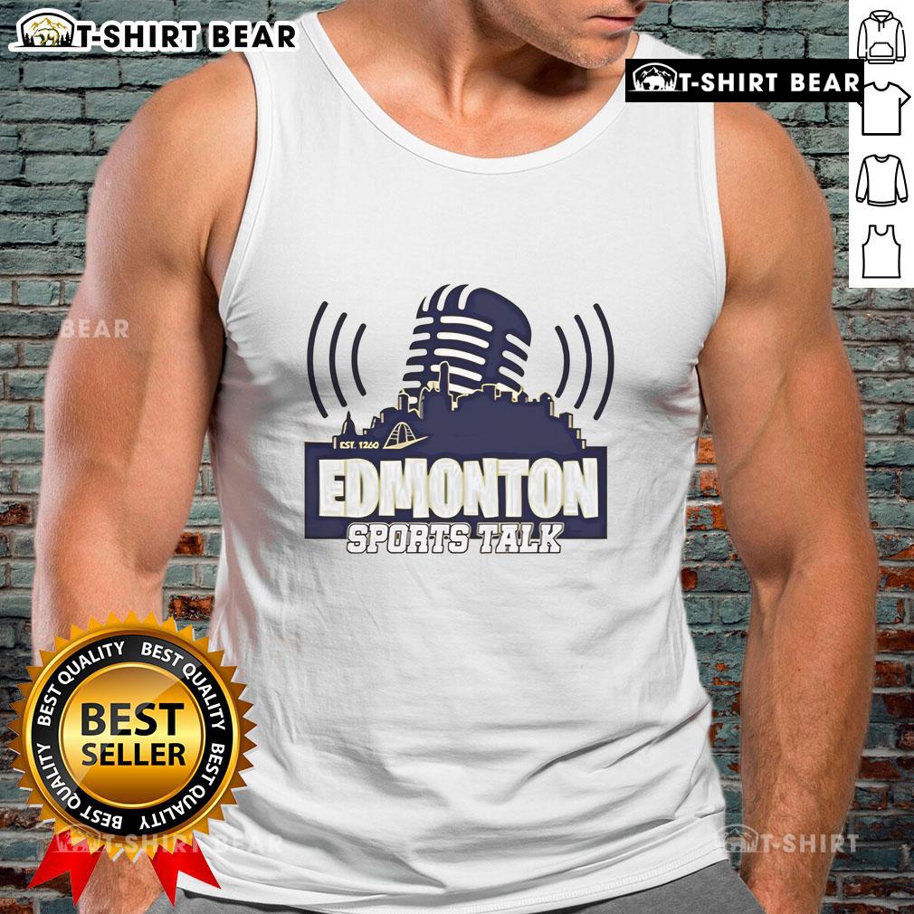 Premium Edmonton Sports Talk Est. 1260 tank top featuring a stylish design for sports enthusiasts.