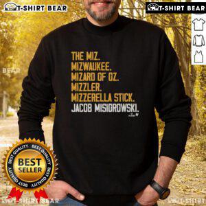 Premium Jacob Misiorowski nicknames sweatshirt featuring bold graphics and comfortable fit, perfect for baseball fans.