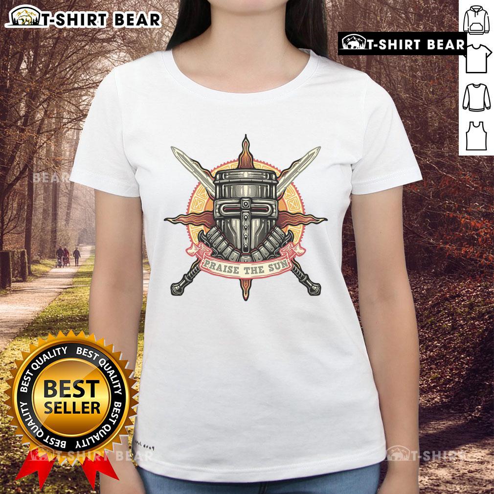 Premium Mark Of The Sunborn Praise The Sun ladies tee featuring a stylish design and vibrant colors for casual wear.