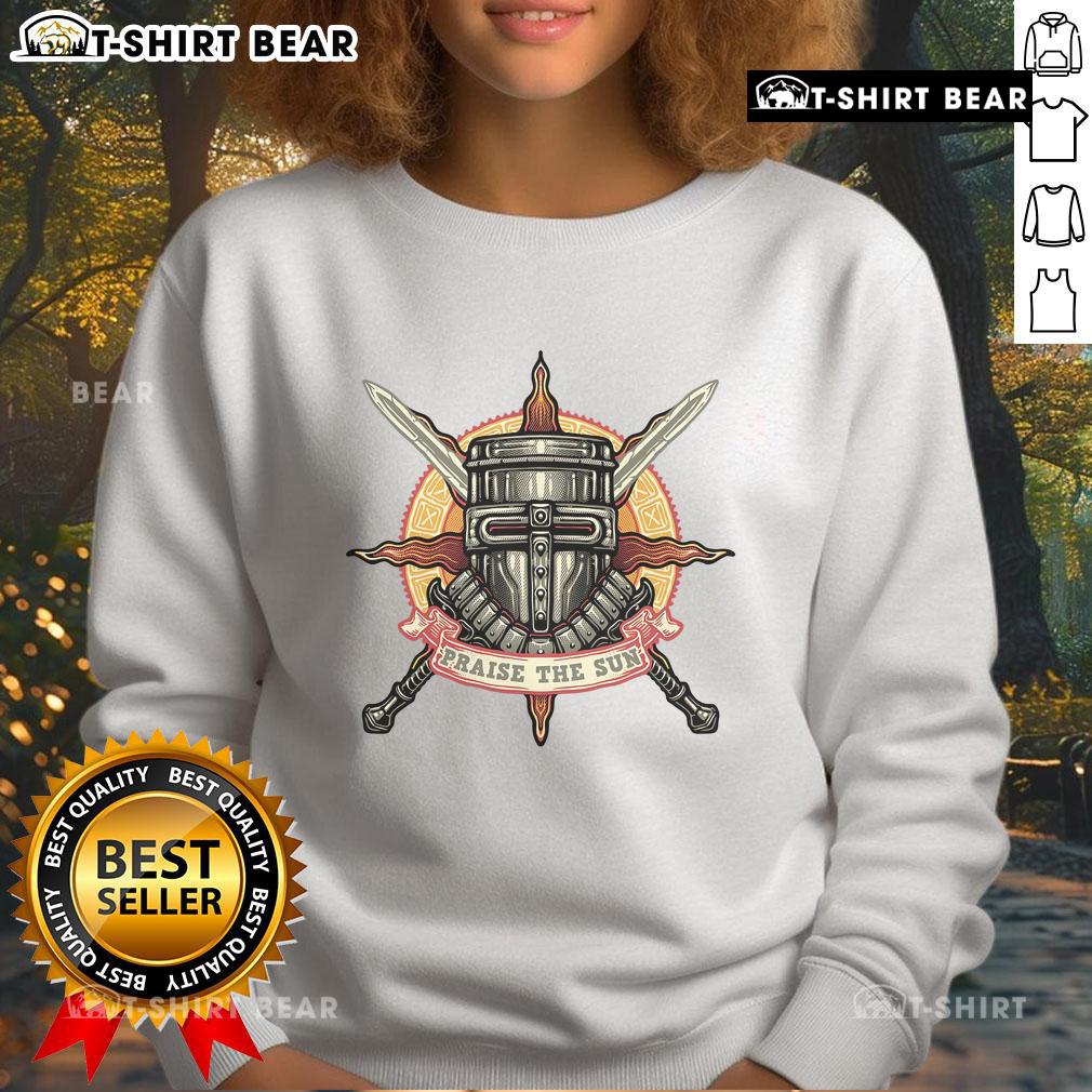 Alt Text: Premium Mark of the Sunborn Praise the Sun sweatshirt featuring vibrant graphics and a comfortable fit.