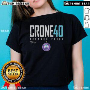 Premium McKinley Crone 40 Orlando Pride Elite Signature Ladies Tee in vibrant colors, perfect for supporting your team.