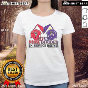Premium NC State Wolfpack vs East Carolina Pirates House Divided Ladies Tee, perfect for fans of both teams.