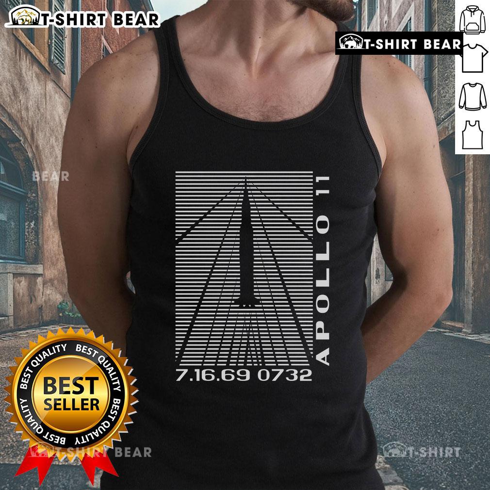 Premium Shockwaves Apollo 11 Retro Space Tank Top featuring a vintage astronaut design, perfect for space enthusiasts.