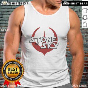 Stylish Premium Stone and Sky Tank Top displayed on a mannequin, showcasing a trendy design for summer fashion.