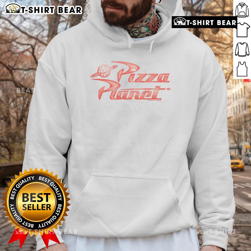 Premium Toy Story Pizza Planet Hoodie featuring vibrant colors and iconic design for fans of the beloved Pixar movie.