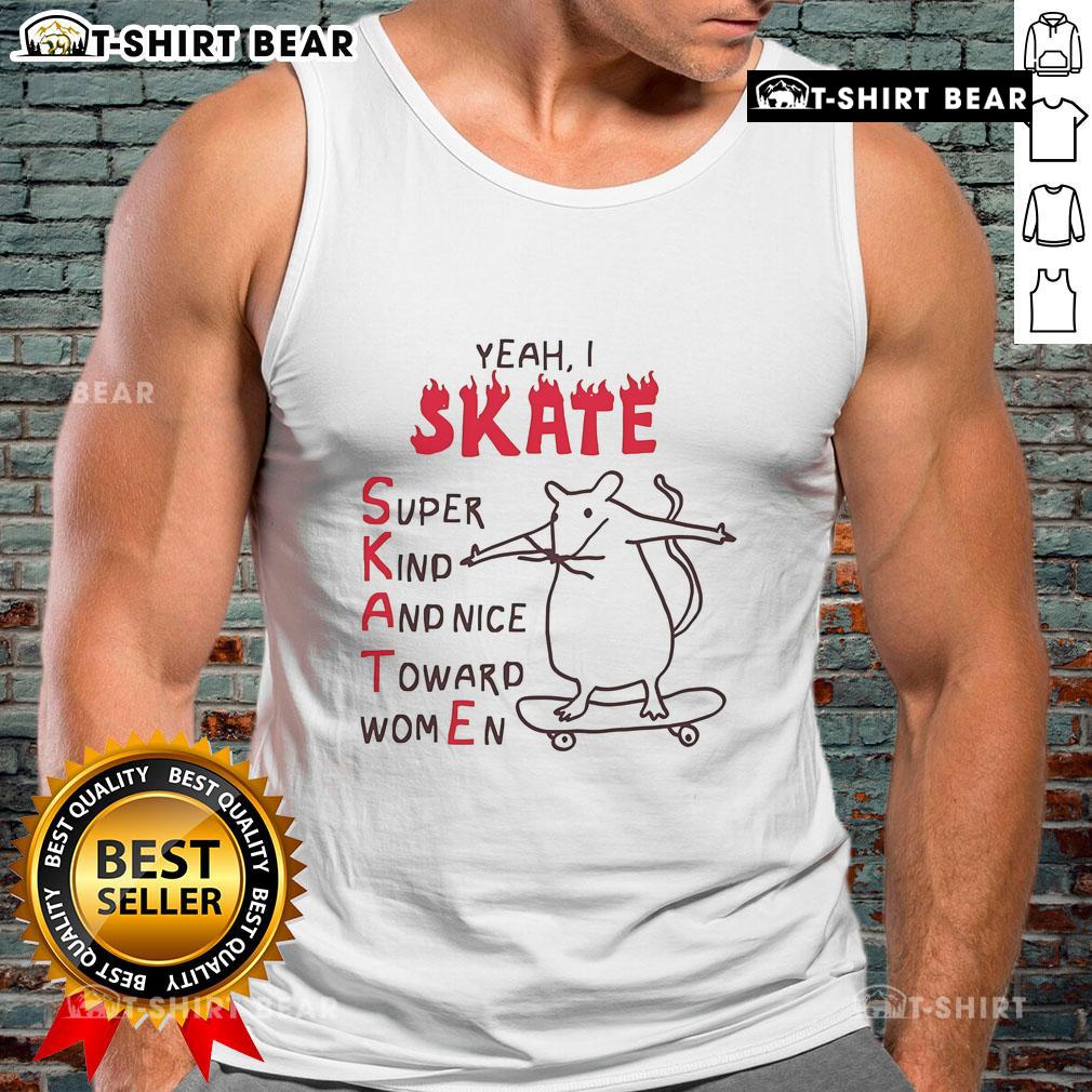 Alt Text: Premium 'Yeah I Skate' tank top for women, featuring a super kind and nice design perfect for casual wear.