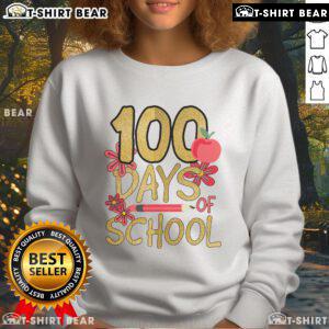 Pretty 100 Days of School Sweatshirt featuring colorful design, perfect for celebrating the 100th day of school.