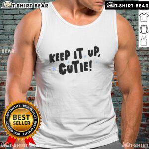 Pretty Anna in a stylish Keep It Up Cutie tank top, showcasing a trendy summer outfit for women.