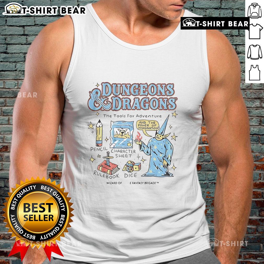 Alt Text: Pretty Dungeons and Dragons tank top featuring adventure-themed graphics and vibrant colors for tabletop gaming fans.