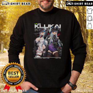 Alt Text: Pretty HK416 Klukai Girls Frontline 2 Exilium sweatshirt featuring vibrant design and stylish fit for fans.