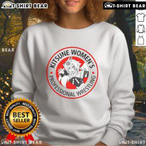 Pretty Kitsune women's professional wrestling sweatshirt featuring vibrant design and comfortable fit for fans.