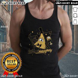 Pretty Naughty Illuminati Triangle Bill Cipher tank top design inspired by Gravity Falls, featuring vibrant colors and unique graphics.