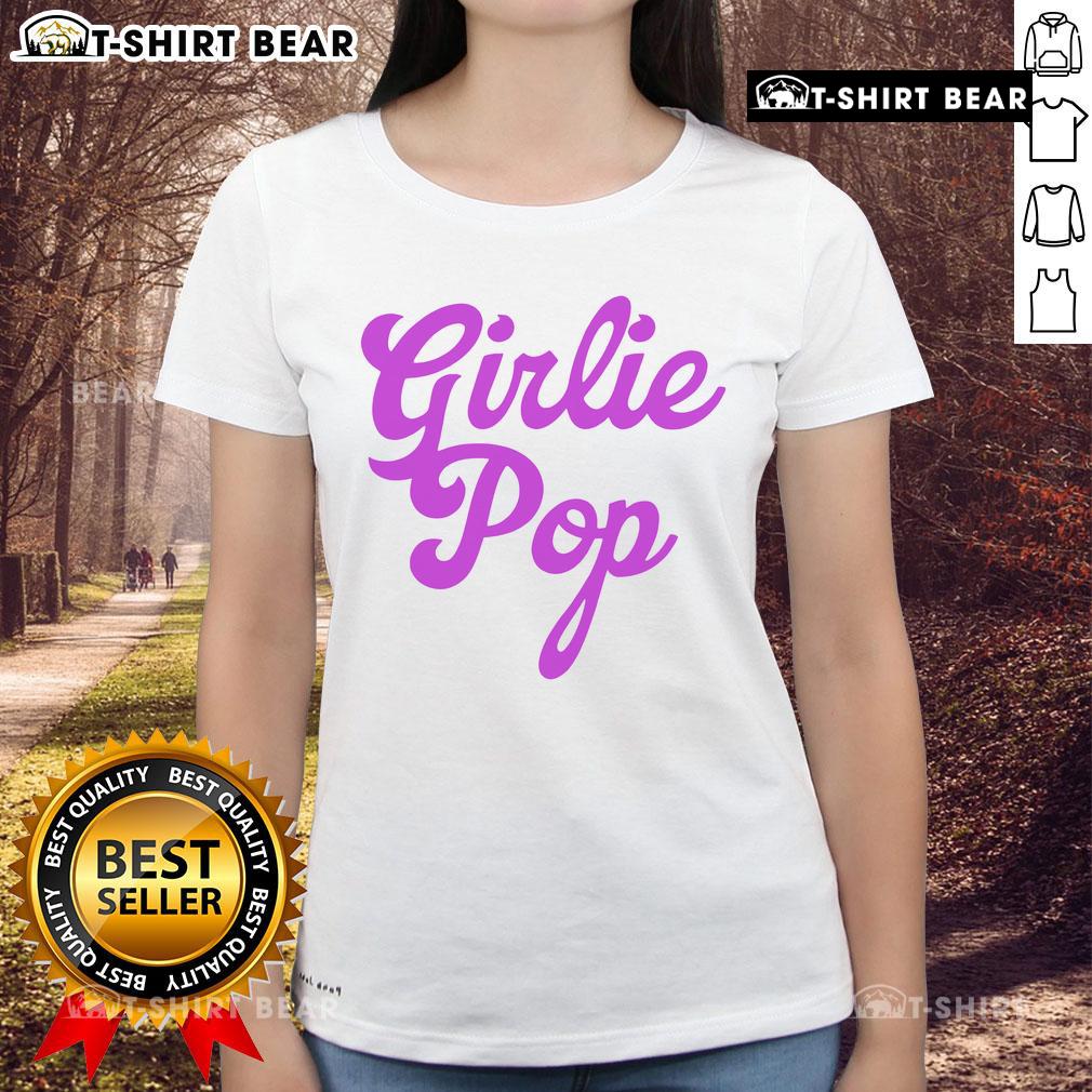 Pretty Olivia Rodrigo Girlie Pop Ladies Tee featuring vibrant graphics and a stylish design perfect for fans.