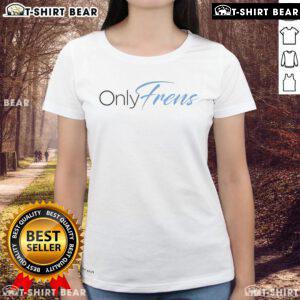 Stylish Pretty Only Frens Ladies Tee featuring vibrant colors and a trendy design, perfect for casual outings.