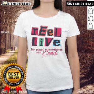 Pretty Reel Live with Hot Not music videos featuring Kimmie in a stylish ladies tee, perfect for music lovers.