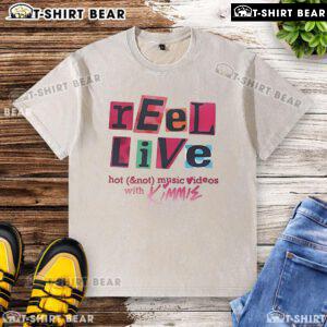 Pretty Reel live with Hot Not music videos featuring Kimmie in a stylish washed T-shirt, perfect for summer vibes.