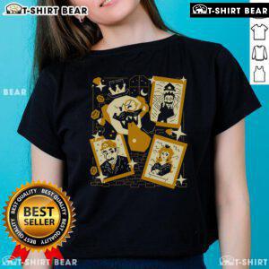 Pretty Tasteful Afterlife Super Mario King Boo painting art on a stylish ladies tee, perfect for gamers and art lovers.