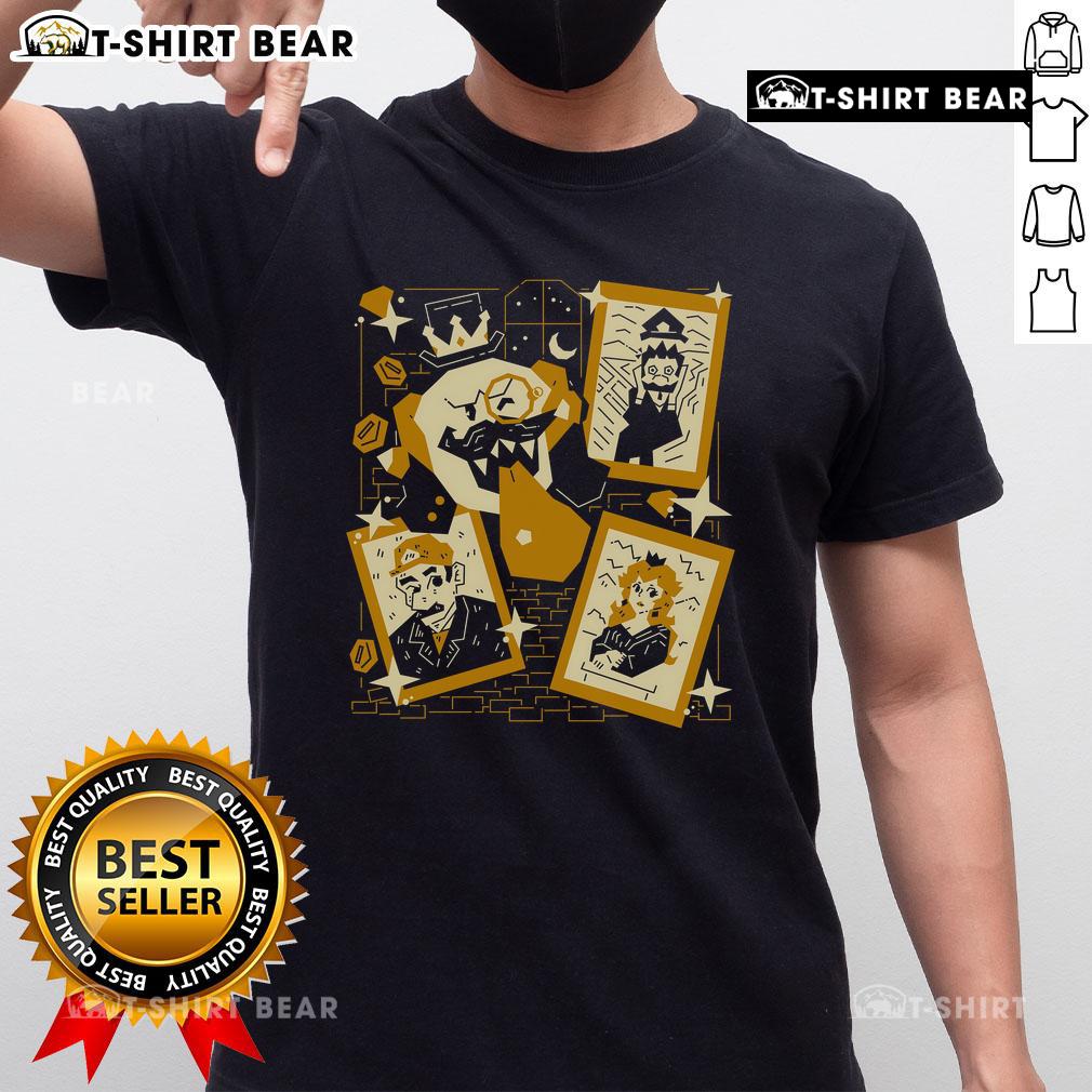 Super Mario King Boo painting art on a stylish t-shirt, featuring vibrant colors and a playful design for fans.
