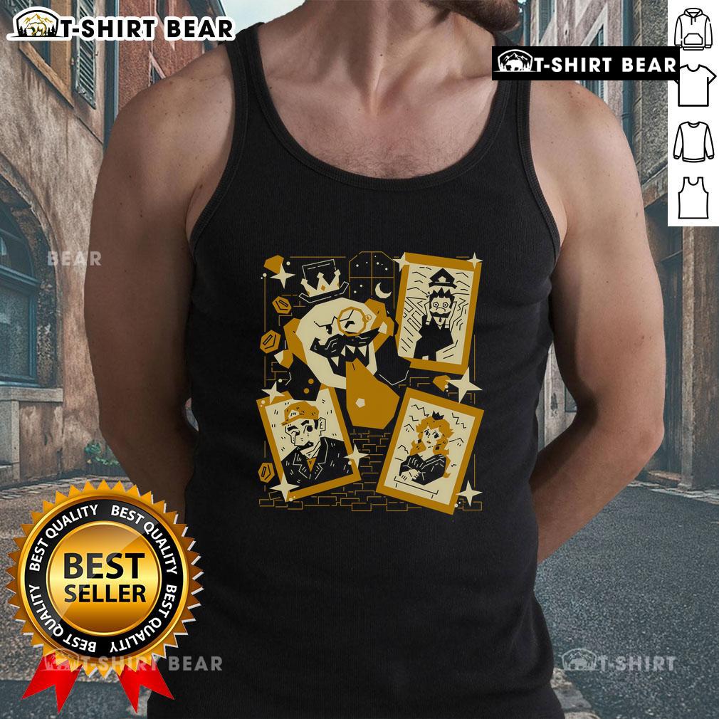 Stylish Super Mario King Boo painting art tank top featuring vibrant colors and playful design for fans of the franchise.