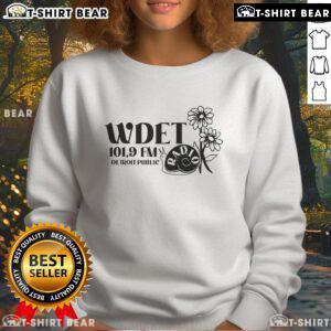 Cozy Pretty WDET 101.9 FM Detroit Public Radio sweatshirt in navy blue, perfect for fans of local radio.