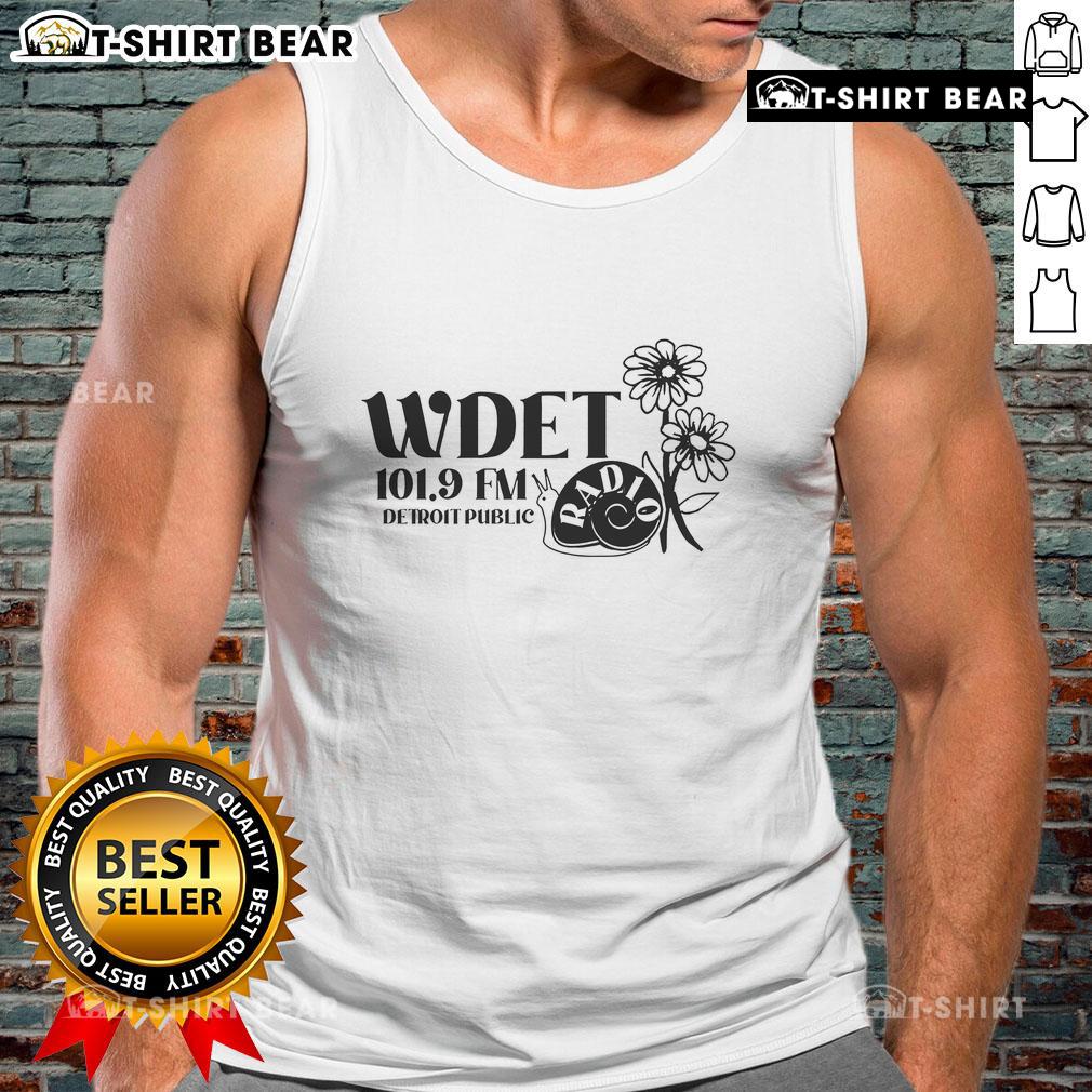 Stylish WDET 101.9 FM Detroit Public Radio tank top featuring a vibrant design, perfect for fans and summer wear.