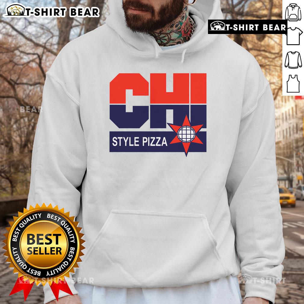 Alt Text: Stylish 'Top CHI Dream Team' pizza hoodie featuring vibrant graphics and a cozy fit, perfect for pizza lovers.