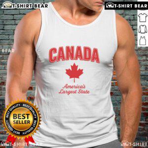 Top Canada America's Largest State Tank Top featuring a stylish design and vibrant colors, perfect for casual wear.