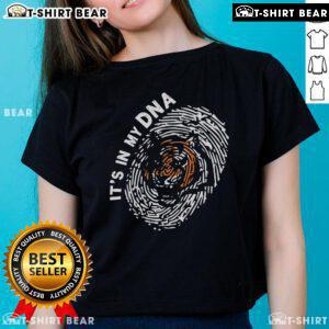 Top Cincinnati Bengals In My DNA logo ladies tee featuring a stylish design for passionate Bengals fans.