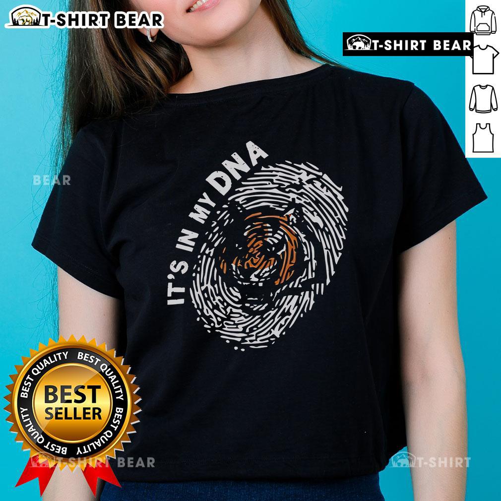 Top Cincinnati Bengals In My DNA logo ladies tee featuring a stylish design for passionate Bengals fans.