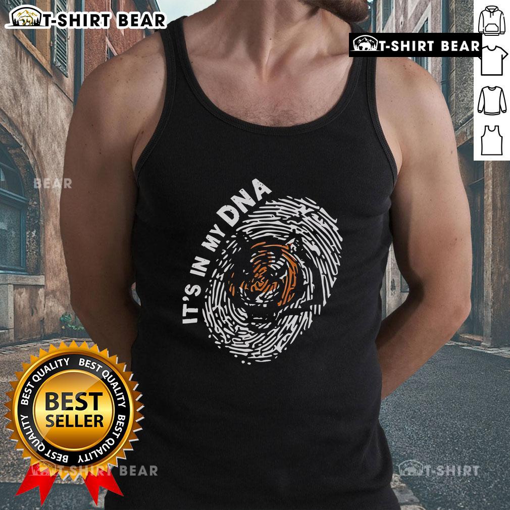 Alt Text: Cincinnati Bengals in My DNA logo tank top showcasing team spirit and style for fans.