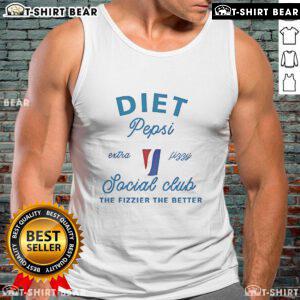 Trendy Tank Top featuring 'The Fizzier The Better' slogan for Diet Pepsi fans at social events.