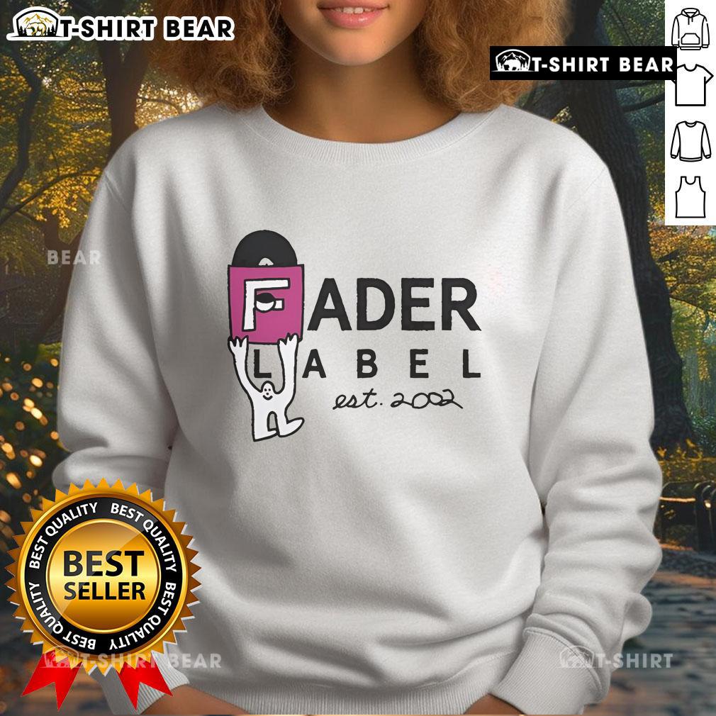 Top Fader Label Est. 2002 Sweatshirt in black, showcasing stylish design and comfortable fit for casual wear.