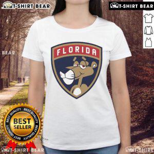 Alt Text: Stylish ladies tee featuring the Top Florida Panthers Pink Panthers logo, perfect for fans and casual wear.
