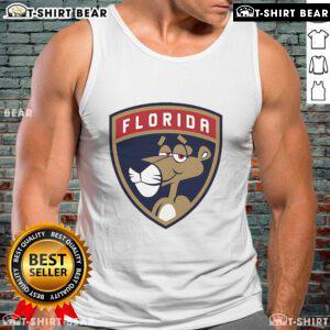 Alt Text: Stylish pink tank top featuring the Florida Panthers logo, perfect for fans and summer wear.