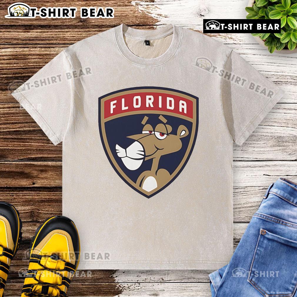 Top Florida Panthers Pink Panthers logo washed t-shirt featuring a stylish design for fans of the NHL team.