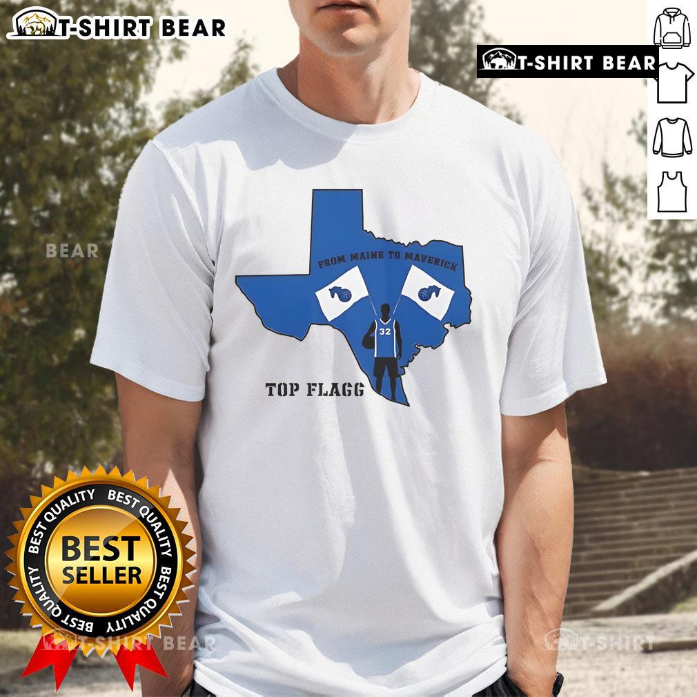 Top From Maine To Maverick Flagg Basketball T-Shirt featuring vibrant design and stylish fit for fans and players.