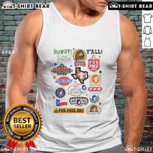 Alt Text: Boy wearing a Top Fur Face Texas logo tank top, showcasing a stylish design perfect for summer fashion.