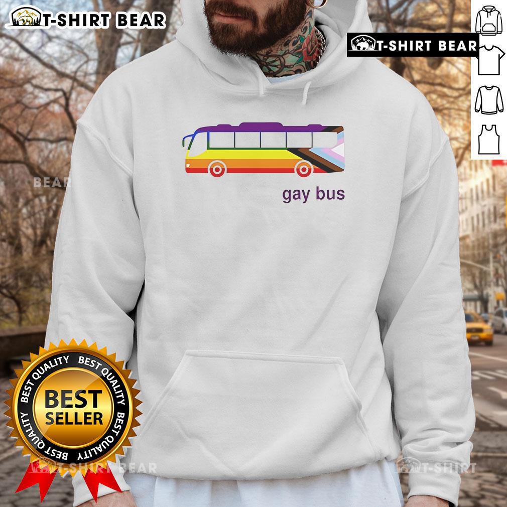 Top Gay Bus LGBT Hoodie featuring vibrant rainbow colors and a stylish design celebrating LGBTQ+ pride and community.