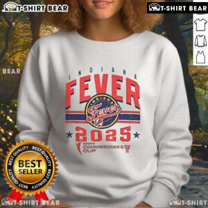 Top Indiana Fever WNBA Basketball Commissioner's Cup 2025 sweatshirt in vibrant colors, perfect for fans and collectors.