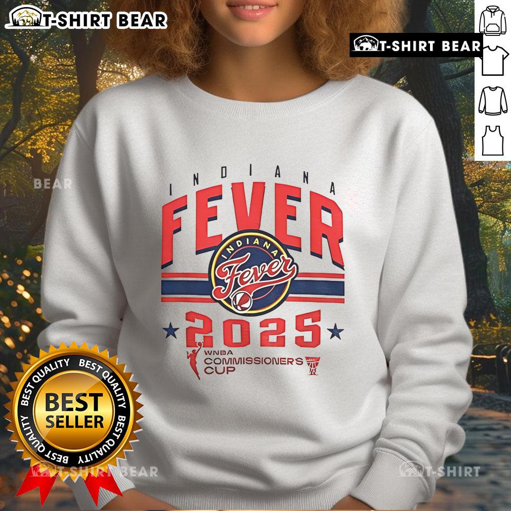 Top Indiana Fever WNBA Basketball Commissioner's Cup 2025 sweatshirt in vibrant colors, perfect for fans and collectors.