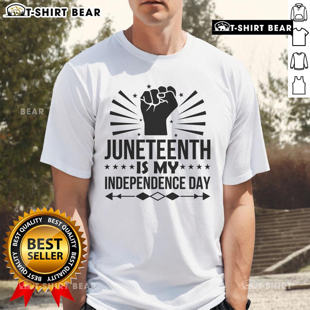 Top Juneteenth Is My Independence Day T-Shirt featuring vibrant colors and bold text celebrating freedom and heritage.