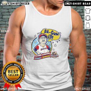 Alt Text: Top Kenny Thomas Da Gum It Cutters Manager tank top featuring vibrant graphics and stylish design for fans.