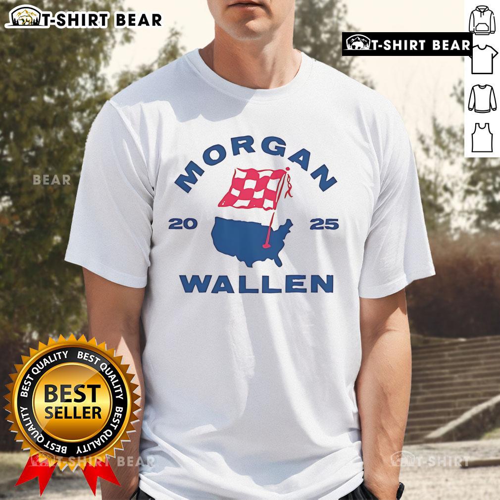 Top Morgan Map 2025 T-Shirt featuring a vibrant graphic design of the Morgan map, perfect for map enthusiasts.