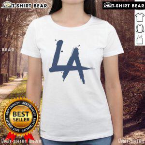 Alt Text: Top My Chemical Romance Los Angeles Dodgers logo on a stylish LA ladies tee for fans and fashion lovers.