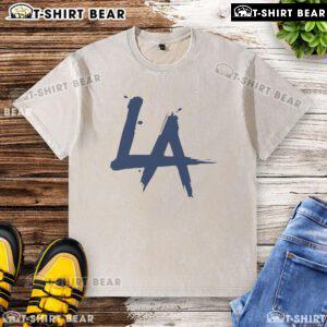 Top My Chemical Romance Los Angeles Dodgers logo LA washed t-shirt featuring a vintage design and soft fabric.