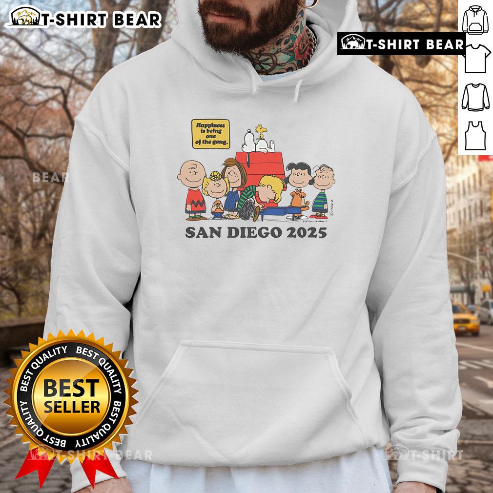 Top Peanuts Happiness hoodie featuring a colorful design, perfect for fans in San Diego 2025.